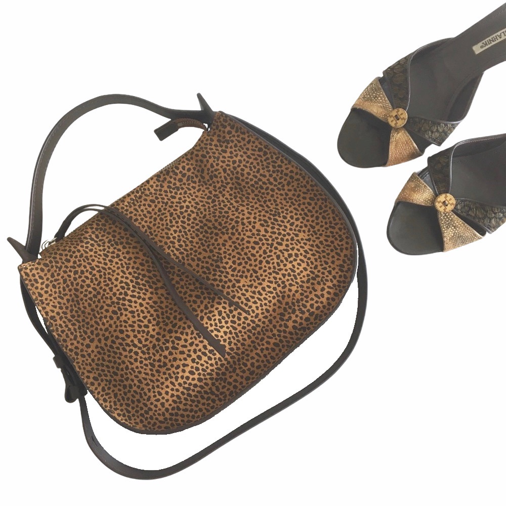 new Allsaints ☻︎ Suede Leopard Print Hobo Bag ☻︎ - Picture 7 of 16